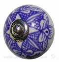 Porcelain doorknob Lakshmi blue